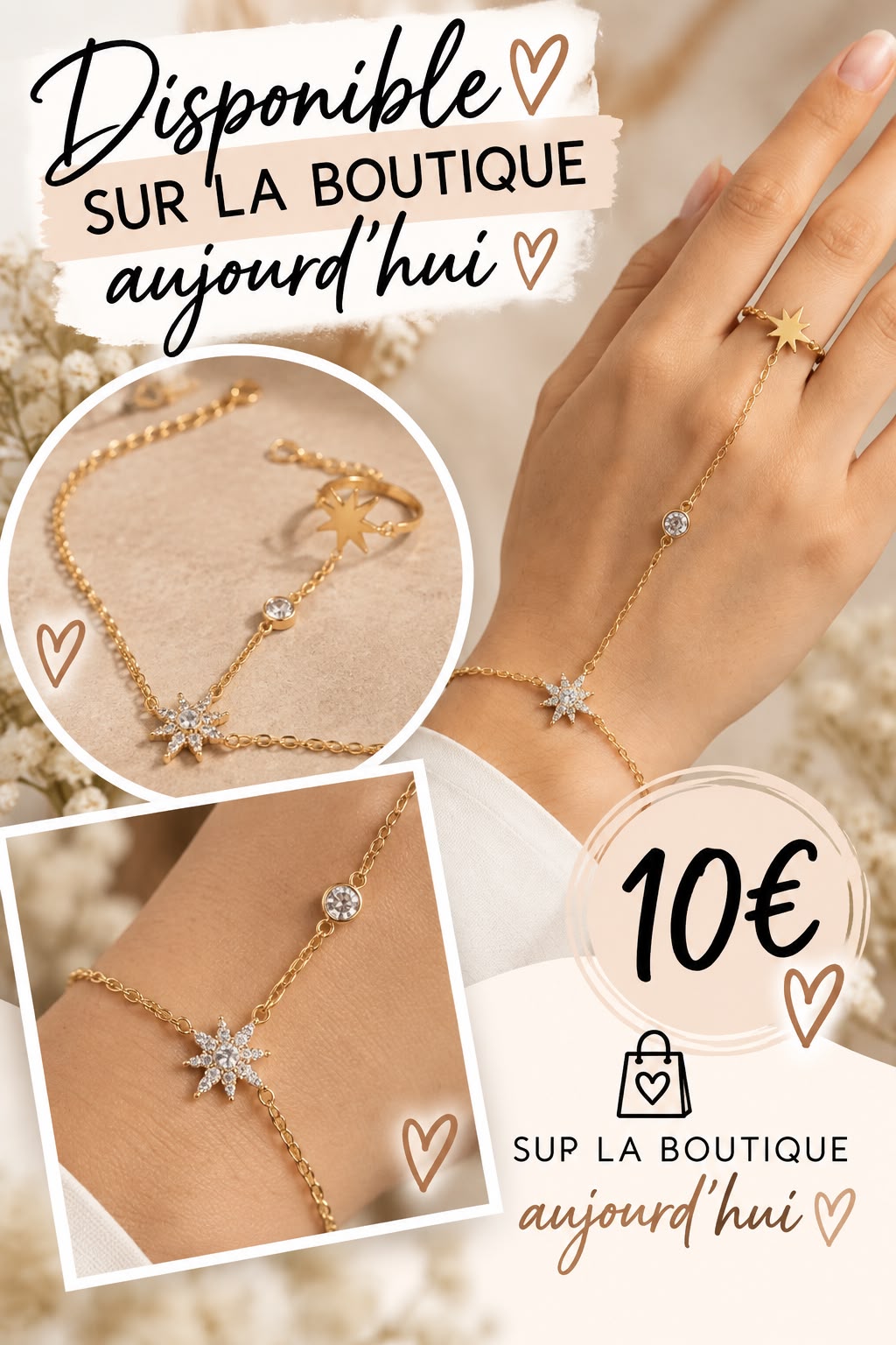 Bracelet chaîne de main