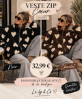 Veste zip cœur deux poches magnifique