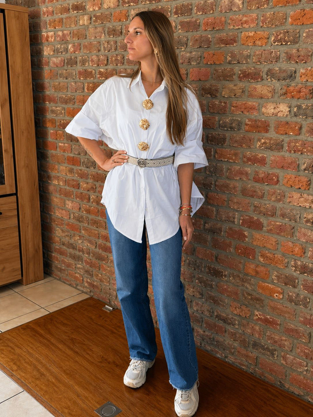 Chemise oversize à bouton