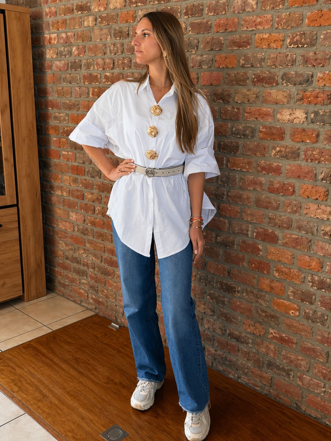 Chemise oversize à bouton