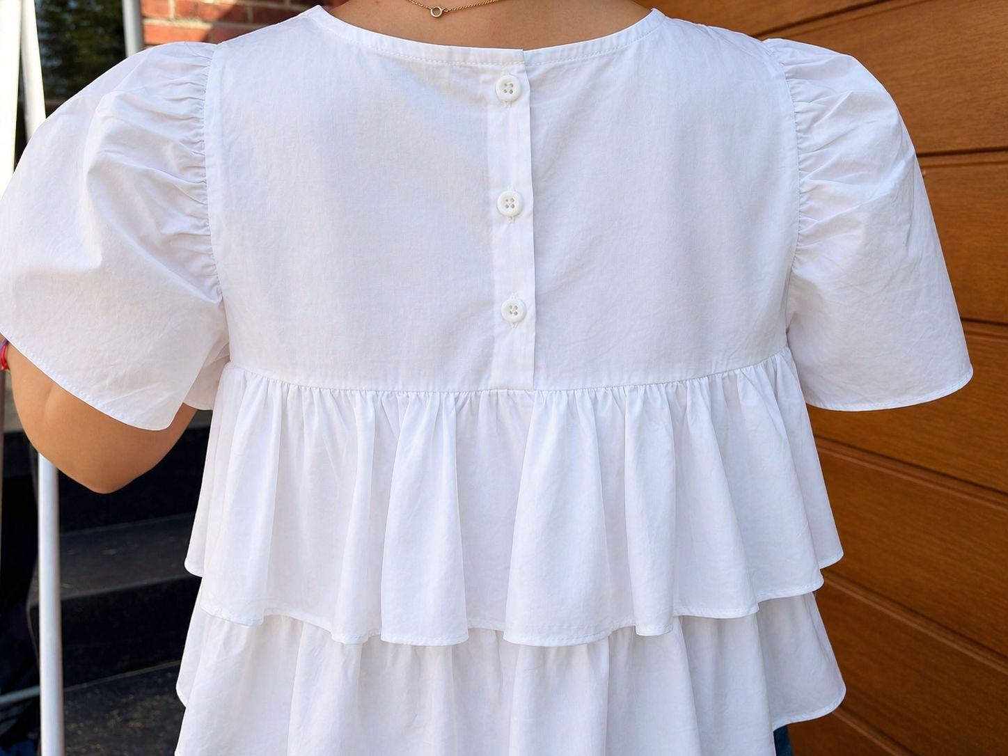 Croc top blanc plissé
