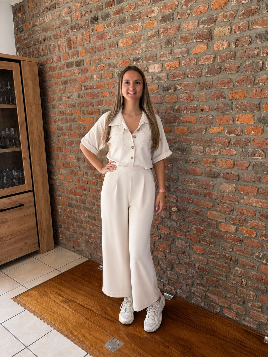 Ensemble chemise Crop & pantalon fluide