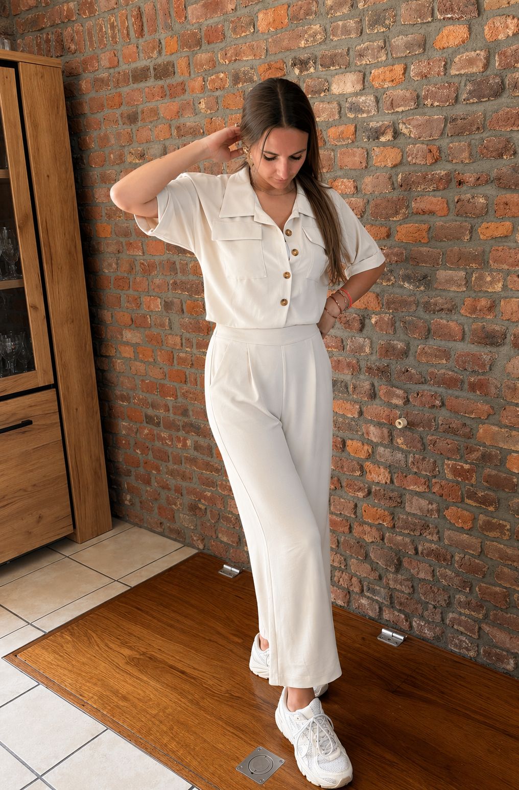 Ensemble chemise Crop & pantalon fluide