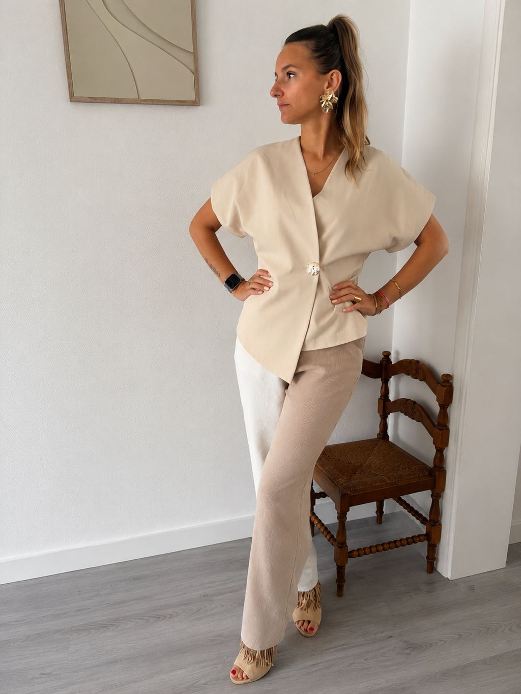 Gilet Elégant Beige