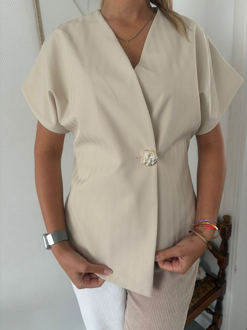 Gilet Elégant Beige