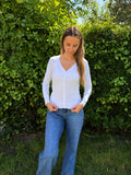 Gilet manches longues couleur blanc