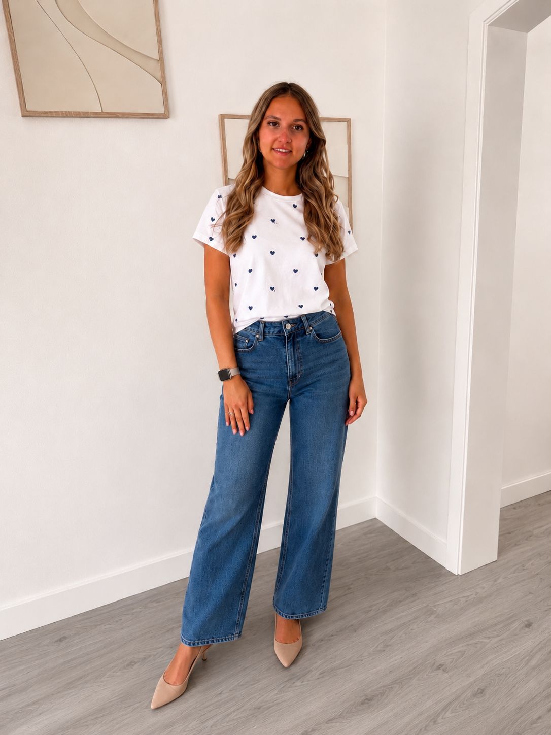 T-shirt maman broderie cœur