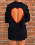 T-shirt Cœur noir